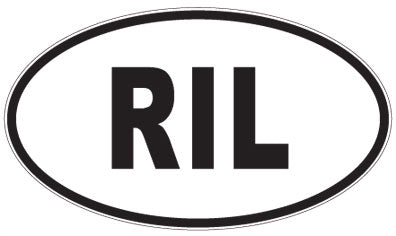 RIL - 3 Letter Initials Oval Sticker