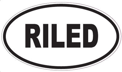 RILED - Oval Sticker