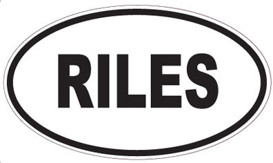 RILES - Oval Sticker