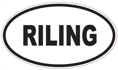 RILING - Oval Sticker