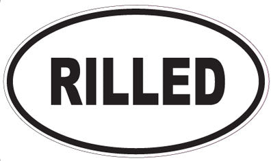 RILLED - Oval Sticker