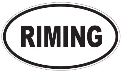 RIMING - Oval Sticker
