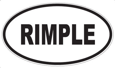 RIMPLE - Oval Sticker