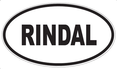 RINDAL - Oval Sticker