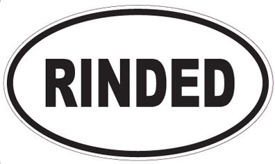 RINDED - Oval Sticker