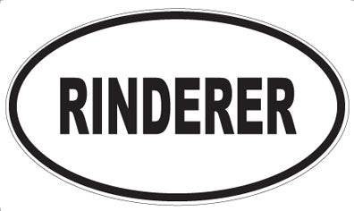 RINDERER - Oval Sticker