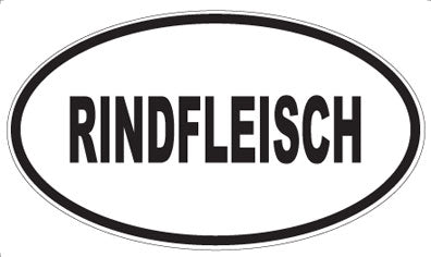 RINDFLEISCH - Oval Sticker