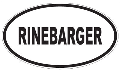 RINEBARGER - Oval Magnet