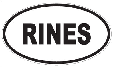 RINES - Oval Sticker