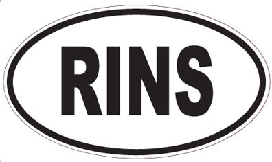 RINS - Oval Sticker