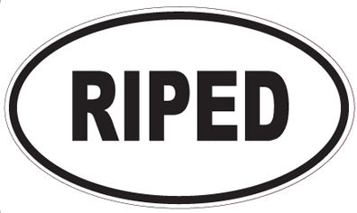 RIPED - Oval Sticker