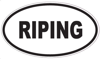 RIPING - Oval Sticker