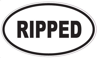 RIPPED - Oval Sticker