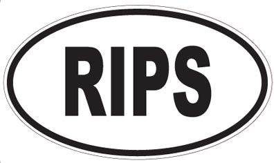 RIPS - Oval Sticker