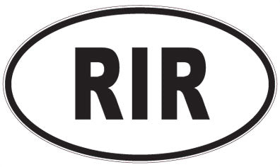 RIR - 3 Letter Initials Oval Sticker