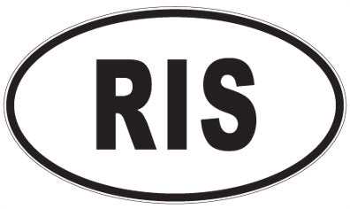 RIS - 3 Letter Initials Oval Sticker
