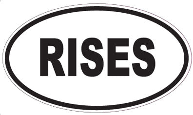 RISES - Oval Sticker