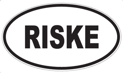 RISKE - Oval Sticker