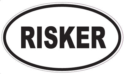 RISKER - Oval Sticker