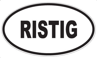 RISTIG - Oval Sticker