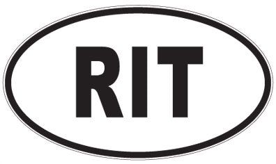 RIT - 3 Letter Initials Oval Sticker