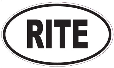 RITE - Oval Sticker