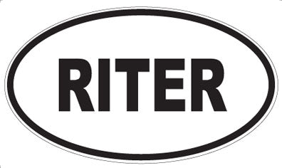 RITER - Oval Magnet