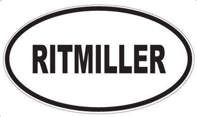 RITMILLER - Oval Sticker