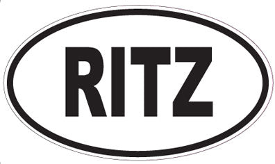 RITZ - Oval Sticker