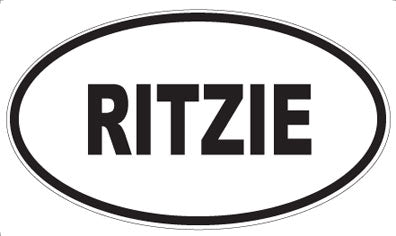 RITZIE - Oval Sticker