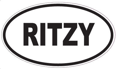 RITZY - Oval Sticker