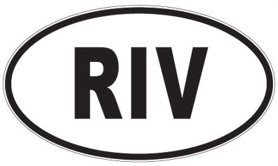 RIV - 3 Letter Initials Oval Sticker
