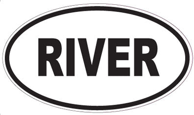 RIVER - Oval Sticker