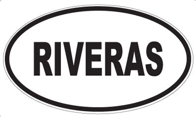RIVERAS - Oval Magnet