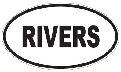 RIVERS - Oval Magnet