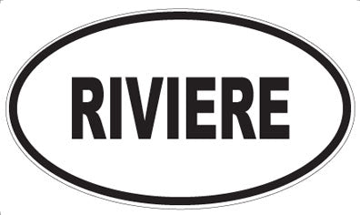 RIVIERE - Oval Sticker
