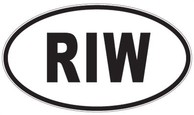RIW - 3 Letter Initials Oval Sticker