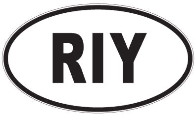 RIY - 3 Letter Initials Oval Sticker