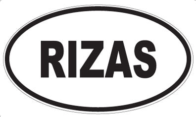RIZAS - Oval Sticker