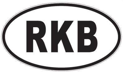 RKB - 3 Letter Initials Oval Sticker