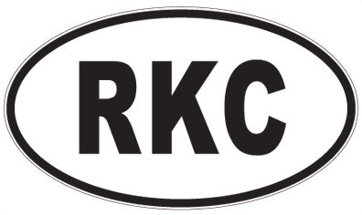RKC - 3 Letter Initials Oval Sticker