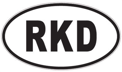 RKD - 3 Letter Initials Oval Sticker
