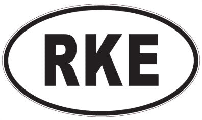 RKE - 3 Letter Initials Oval Sticker
