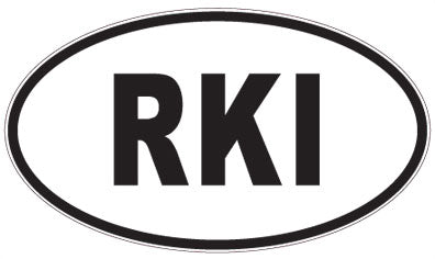 RKI - 3 Letter Initials Oval Sticker