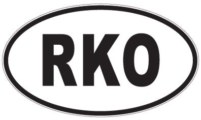 RKO - 3 Letter Initials Oval Sticker