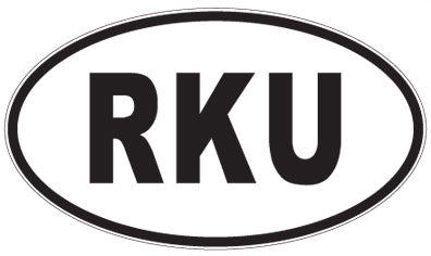 RKU - 3 Letter Initials Oval Sticker