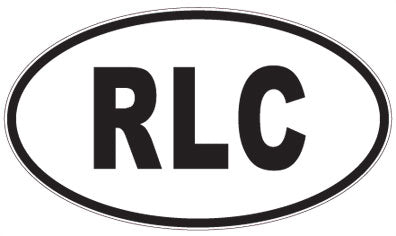 RLC - 3 Letter Initials Oval Sticker