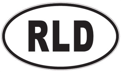 RLD - 3 Letter Initials Oval Sticker