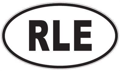 RLE - 3 Letter Initials Oval Sticker
