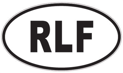 RLF - 3 Letter Initials Oval Sticker